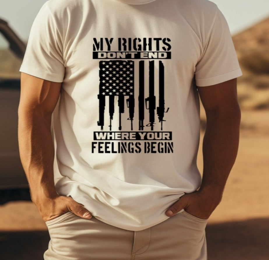 My Rights Don't End Where Your Patriotic T-Shirt Unisex Short Sleeve T-Shirt