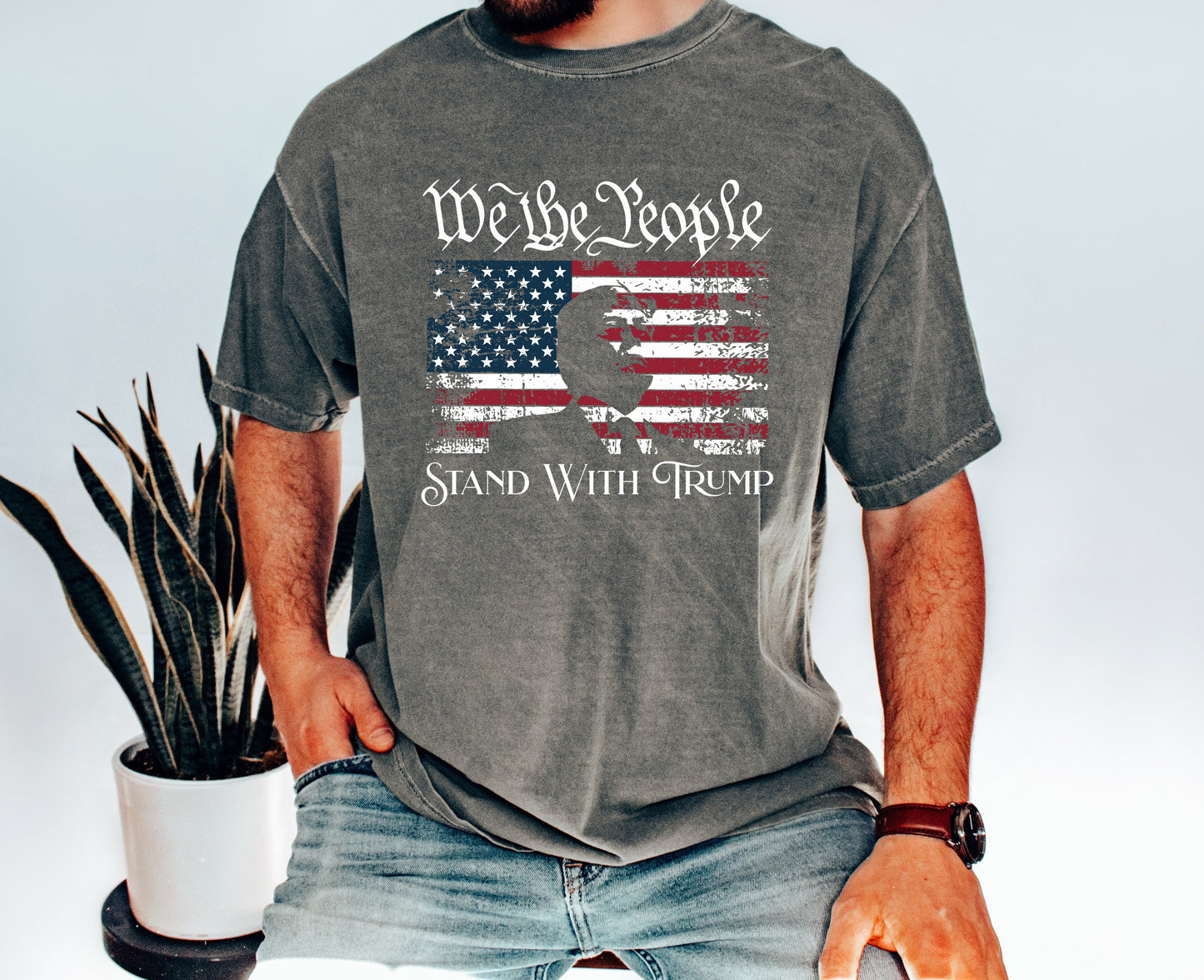 We The People Stand With Trump 2024 Unisex Short Sleeve T-Shirt