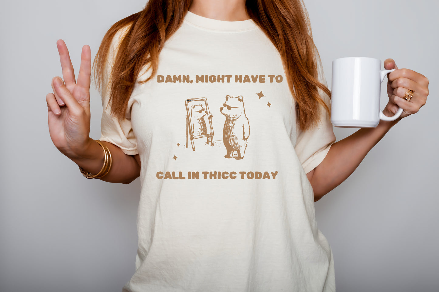 Might Have to Call in Thicc Today Unisex Short Sleeve T-Shirt