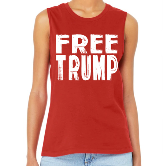 Free Trump Red Women's Muscle Tank