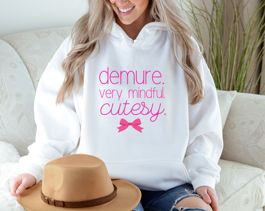 demure. very mindful. cutesy. Women's Hoodie