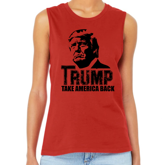Trump Take America Back Red Women's Muscle Tank